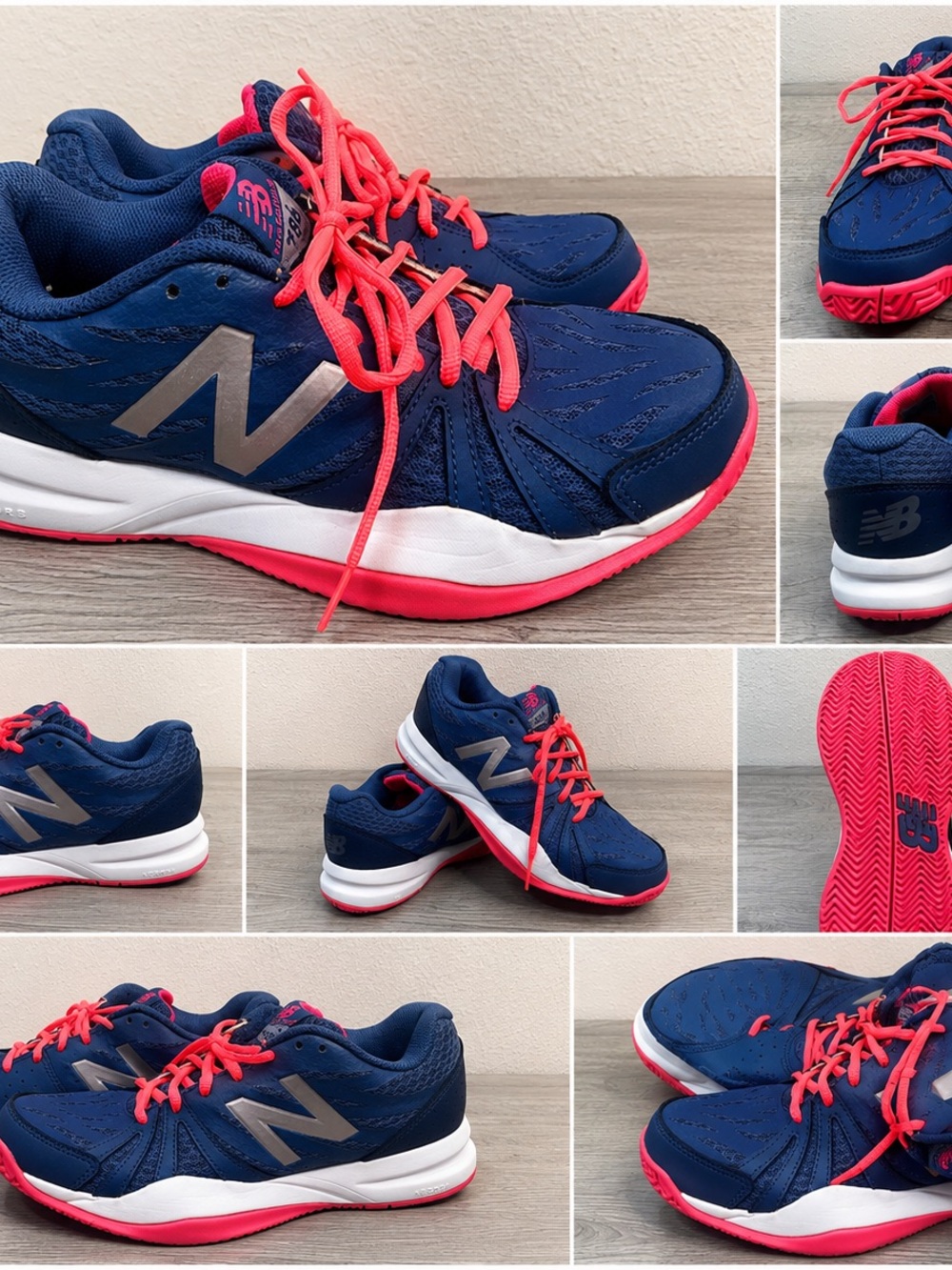 New Balance 696V4  Navy & Pink Running Sneakers Women’s Size 8.5